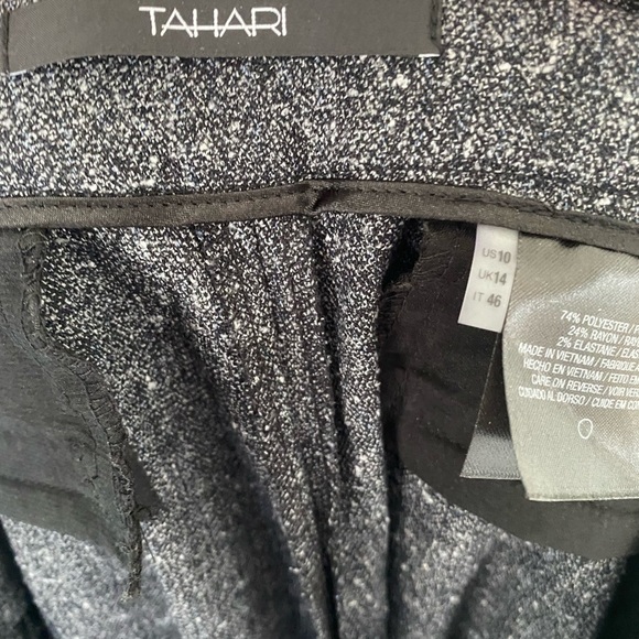 𝅺tahari Dress Pants Black & White Women’s Size 10 - Picture 3 of 6